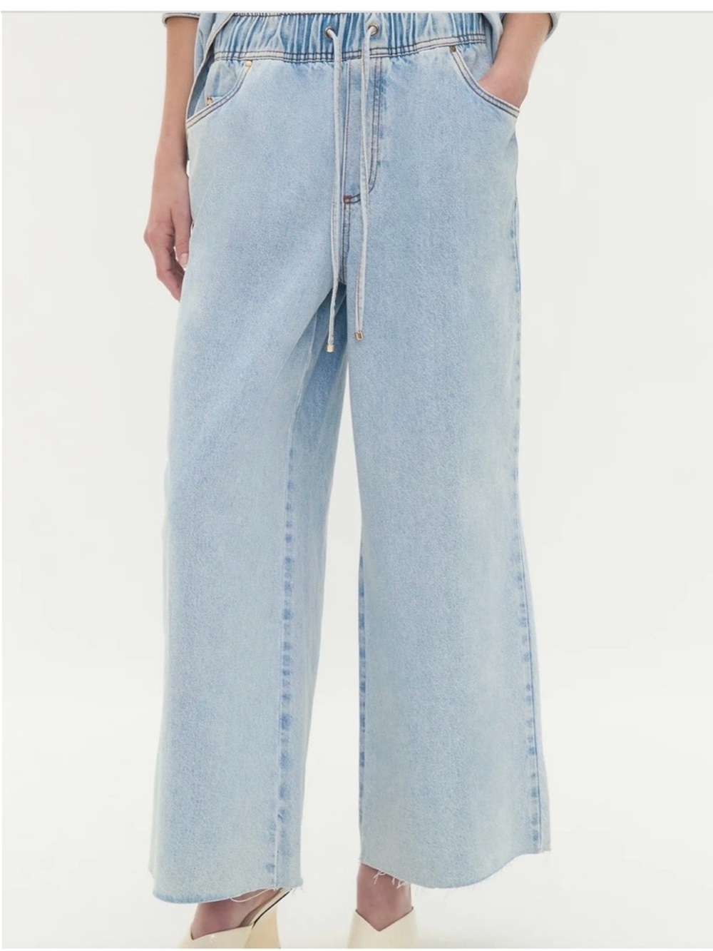 AJE FLYNN CROP DENIM JEANS
OCEAN BLUE SIZE US 6